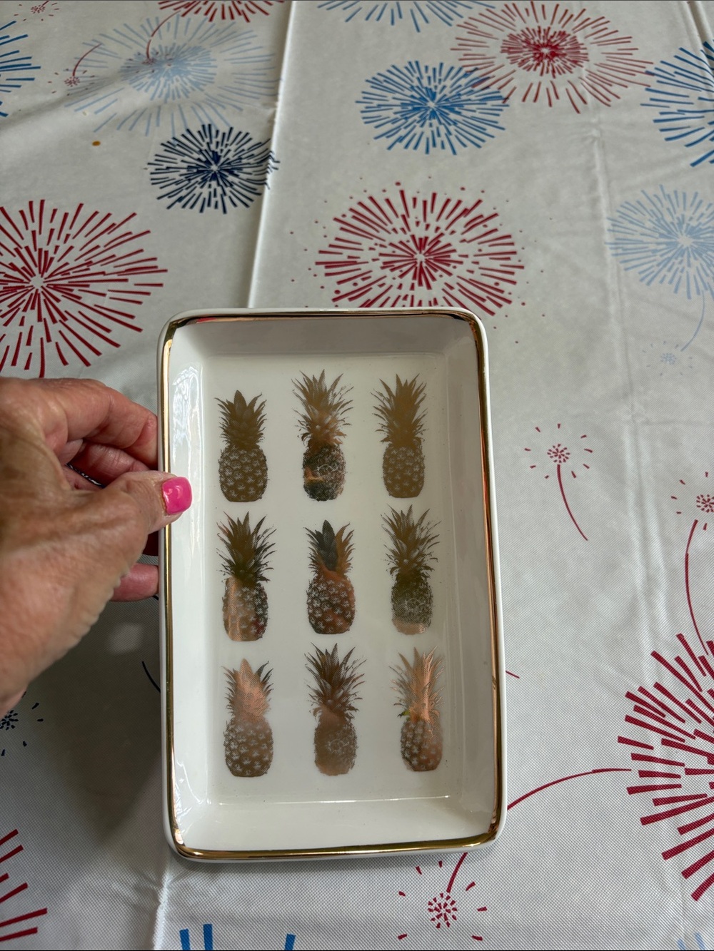 J CREW PINEAPPLE TRINKET TRAY